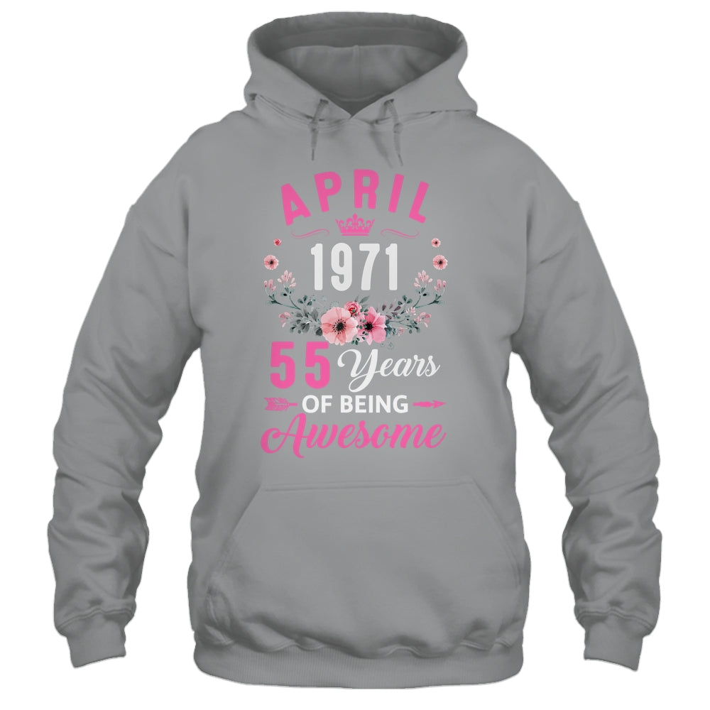 Awesome Since 1971 55 Years Old April 55th Birthday Women Shirt & Tank Top | teecentury