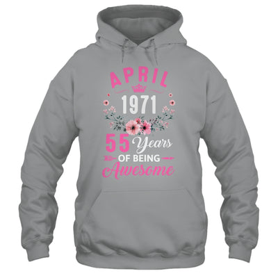 Awesome Since 1971 55 Years Old April 55th Birthday Women Shirt & Tank Top | teecentury