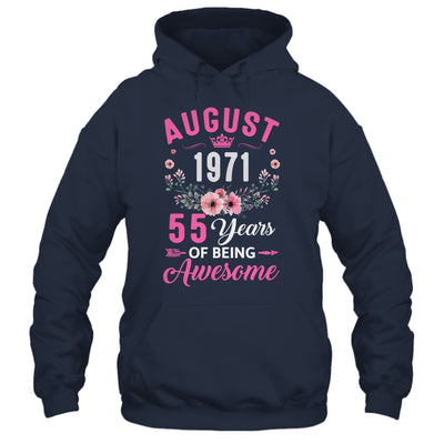 Awesome Since 1971 55 Years Old August 55th Birthday Women Shirt & Tank Top | teecentury