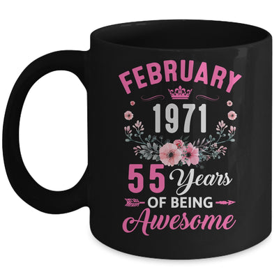 Awesome Since 1971 55 Years Old February 55th Birthday Women Mug | teecentury
