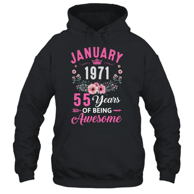 Awesome Since 1971 55 Years Old January 55th Birthday Women Shirt & Tank Top | teecentury