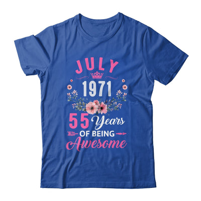 Awesome Since 1971 55 Years Old July 55th Birthday Women Shirt & Tank Top | teecentury