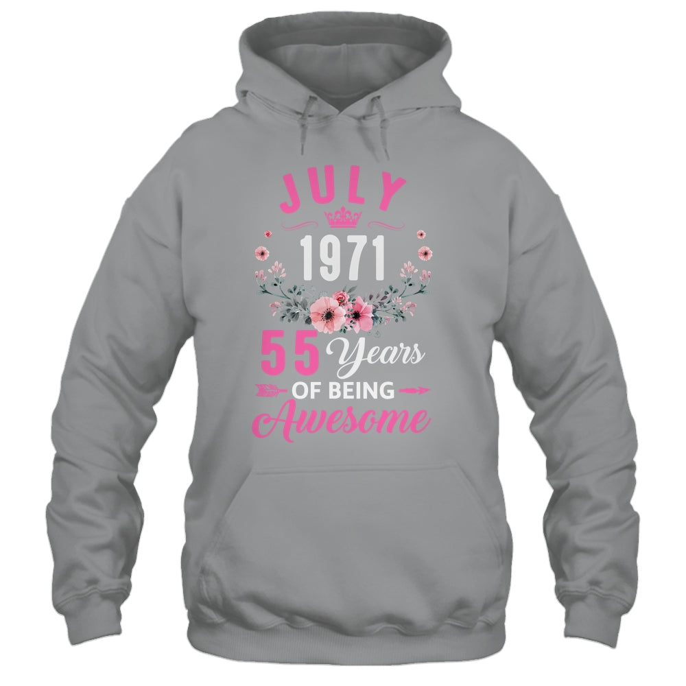 Awesome Since 1971 55 Years Old July 55th Birthday Women Shirt & Tank Top | teecentury