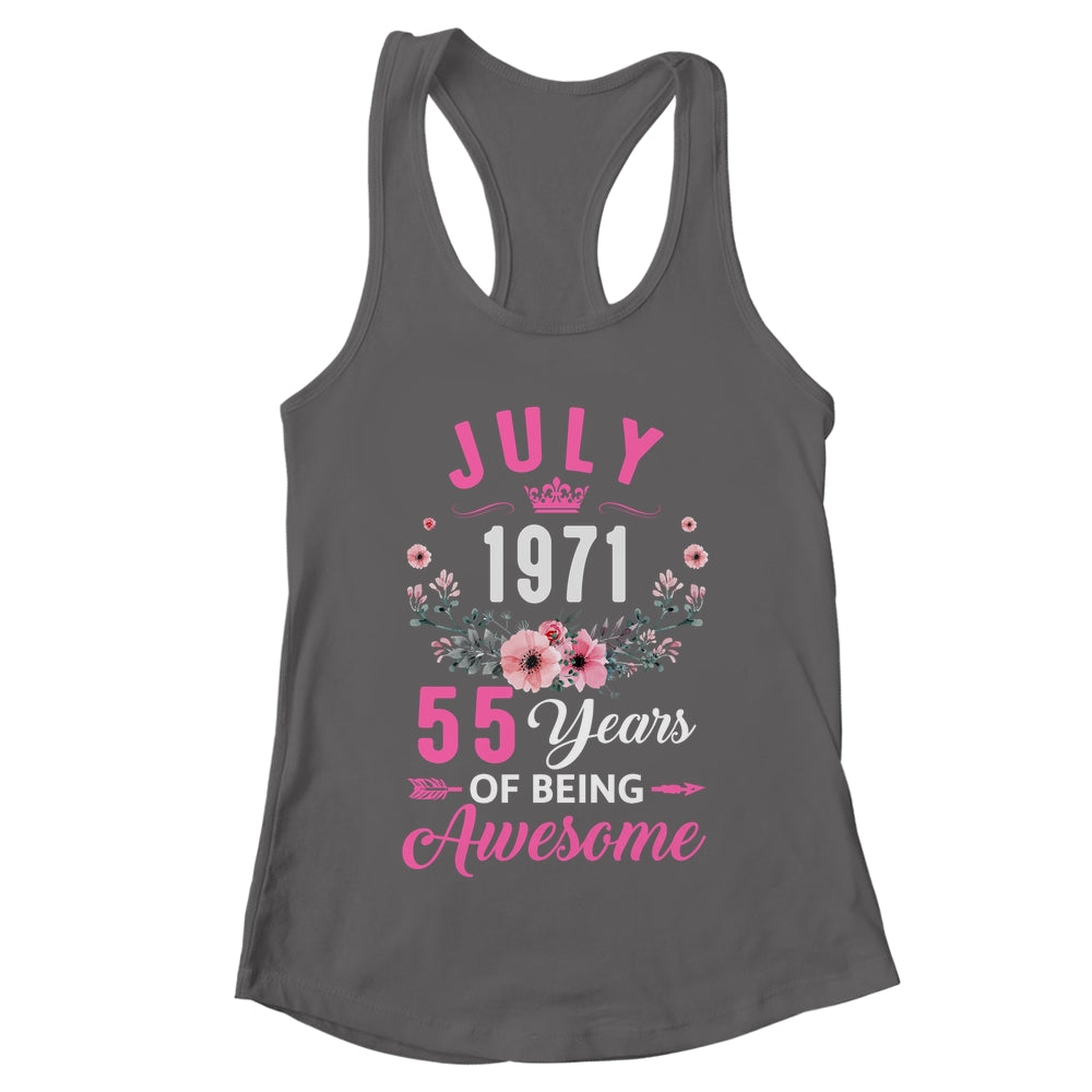 Awesome Since 1971 55 Years Old July 55th Birthday Women Shirt & Tank Top | teecentury