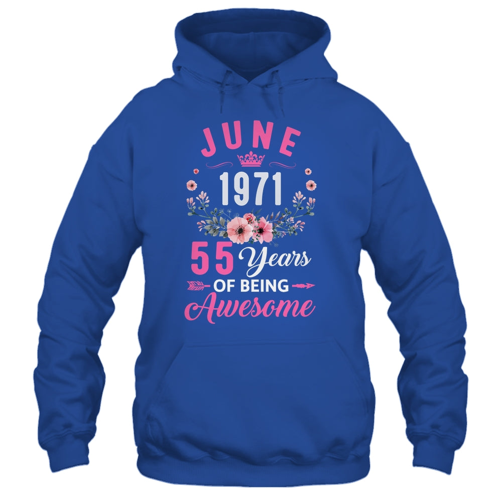 Awesome Since 1971 55 Years Old June 55th Birthday Women Shirt & Tank Top | teecentury