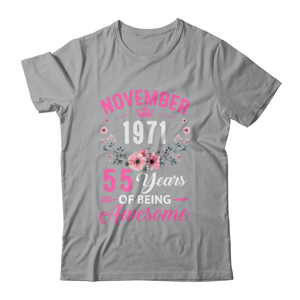 Awesome Since 1971 55 Years Old November 55th Birthday Women Shirt & Tank Top | teecentury
