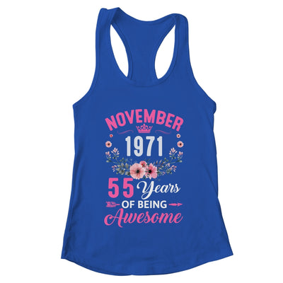 Awesome Since 1971 55 Years Old November 55th Birthday Women Shirt & Tank Top | teecentury