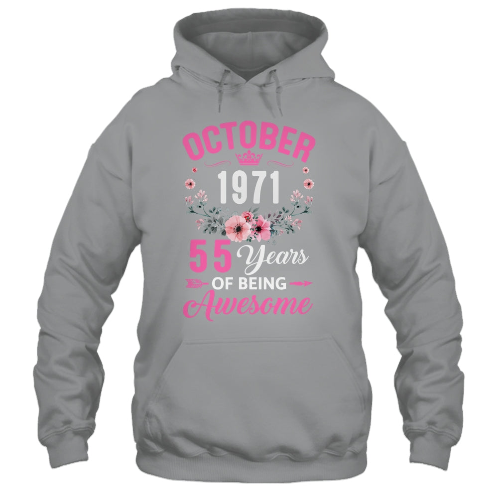 Awesome Since 1971 55 Years Old October 55th Birthday Women Shirt & Tank Top | teecentury