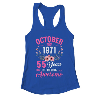 Awesome Since 1971 55 Years Old October 55th Birthday Women Shirt & Tank Top | teecentury