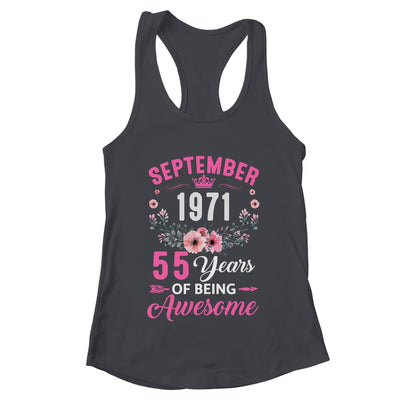 Awesome Since 1971 55 Years Old September 55th Birthday Women Shirt & Tank Top | teecentury