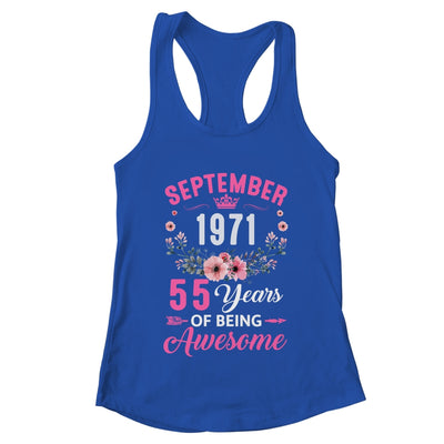 Awesome Since 1971 55 Years Old September 55th Birthday Women Shirt & Tank Top | teecentury