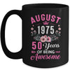 Awesome Since 1975 50 Years Old August 50th Birthday Women Mug | teecentury