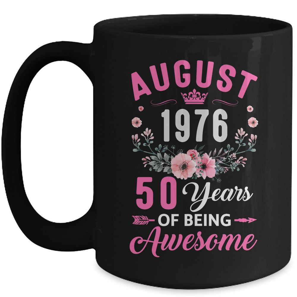 Awesome Since 1976 50 Years Old August 50th Birthday Women Mug | teecentury
