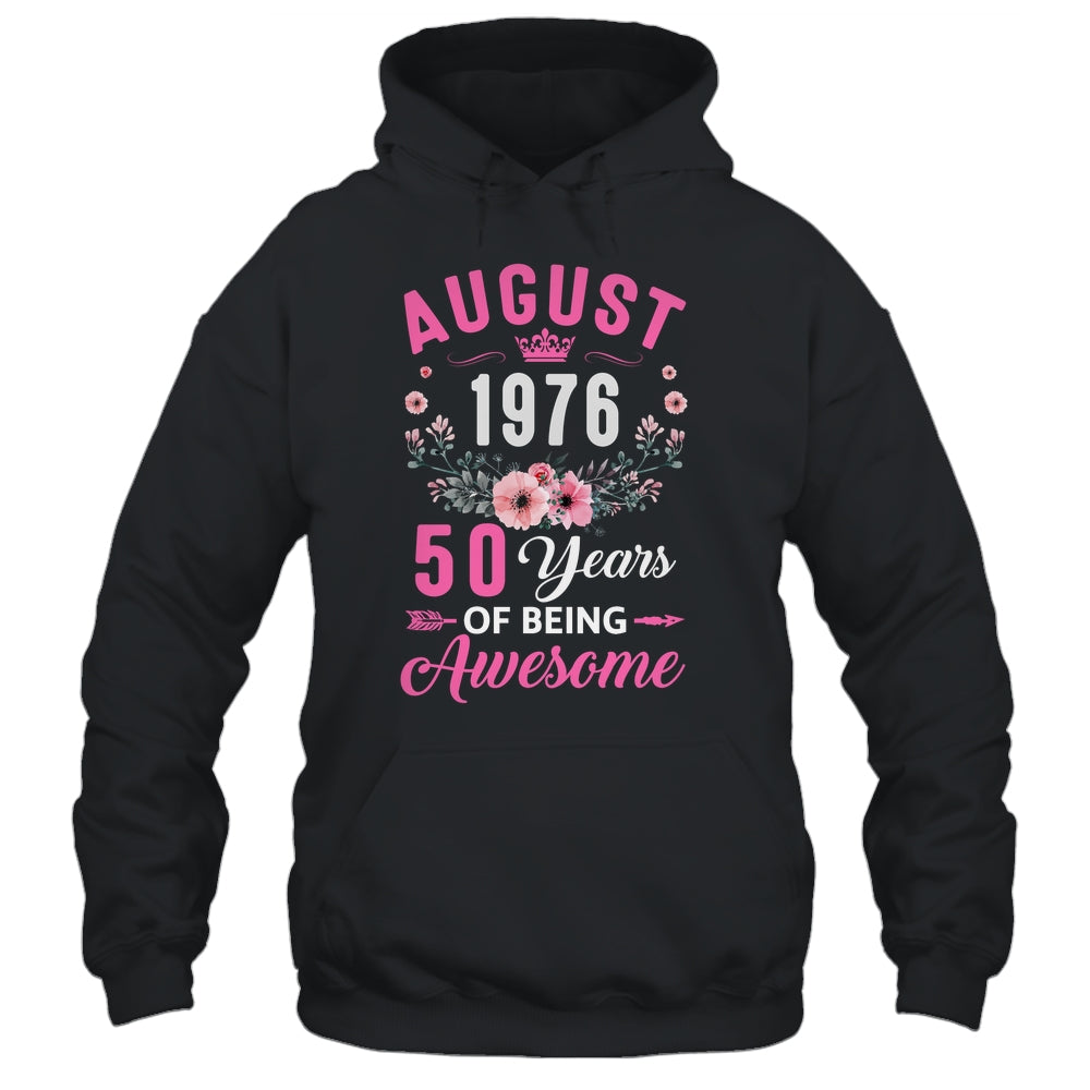 Awesome Since 1976 50 Years Old August 50th Birthday Women Shirt & Tank Top | teecentury