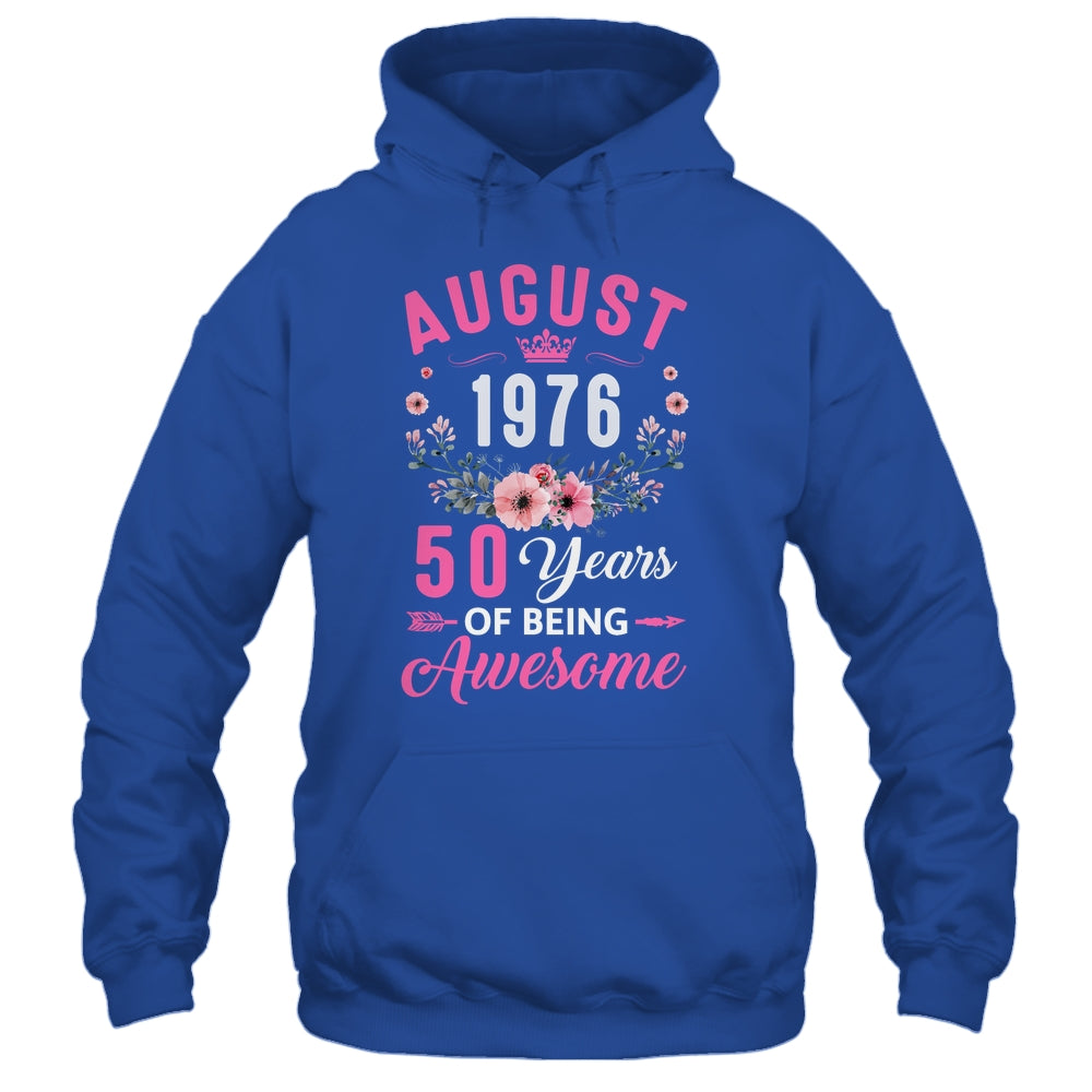Awesome Since 1976 50 Years Old August 50th Birthday Women Shirt & Tank Top | teecentury