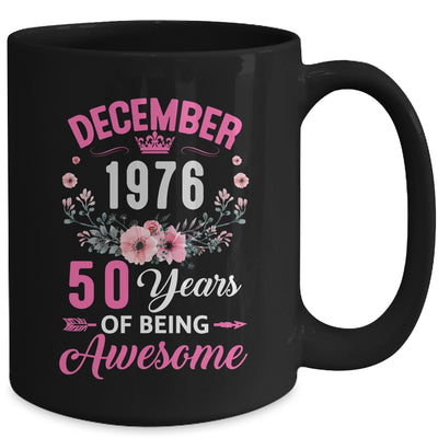 Awesome Since 1976 50 Years Old December 50th Birthday Women Mug | teecentury