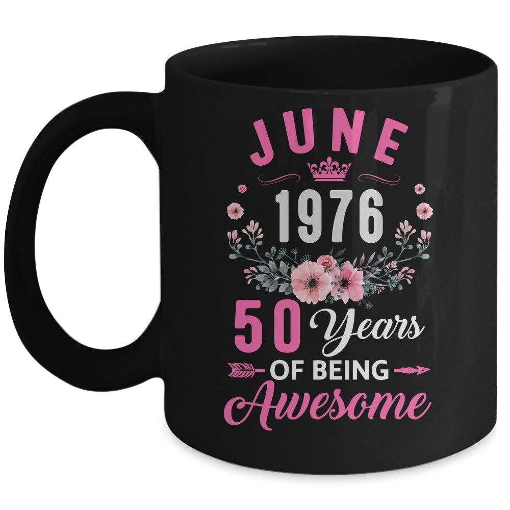 Awesome Since 1976 50 Years Old June 50th Birthday Women Mug | teecentury