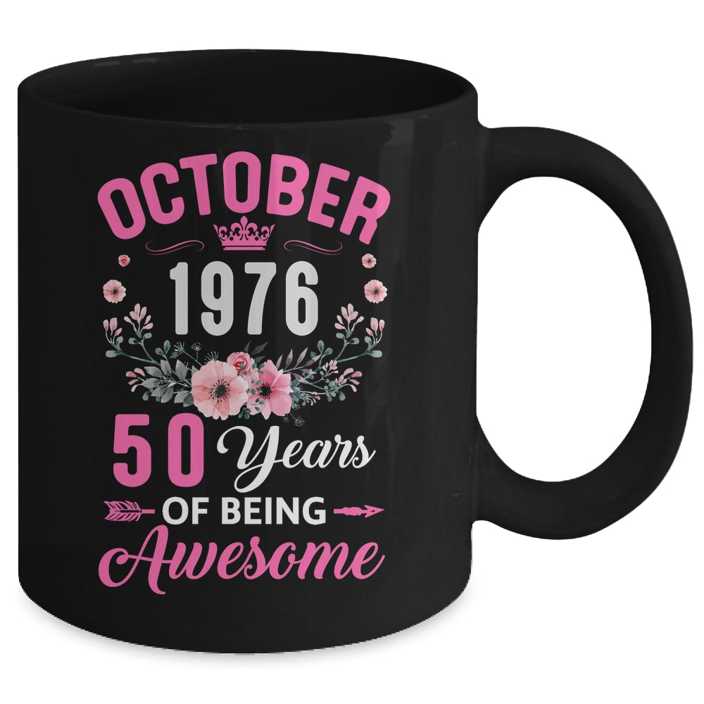 Awesome Since 1976 50 Years Old October 50th Birthday Women Mug | teecentury