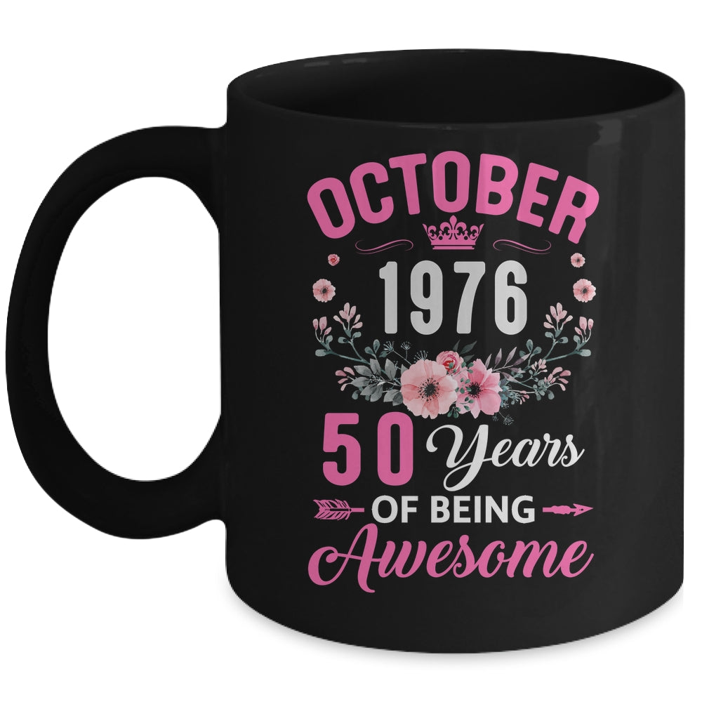 Awesome Since 1976 50 Years Old October 50th Birthday Women Mug | teecentury