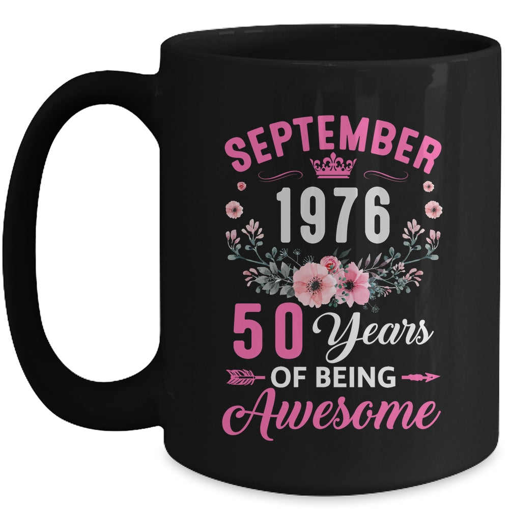Awesome Since 1976 50 Years Old September 50th Birthday Women Mug | teecentury