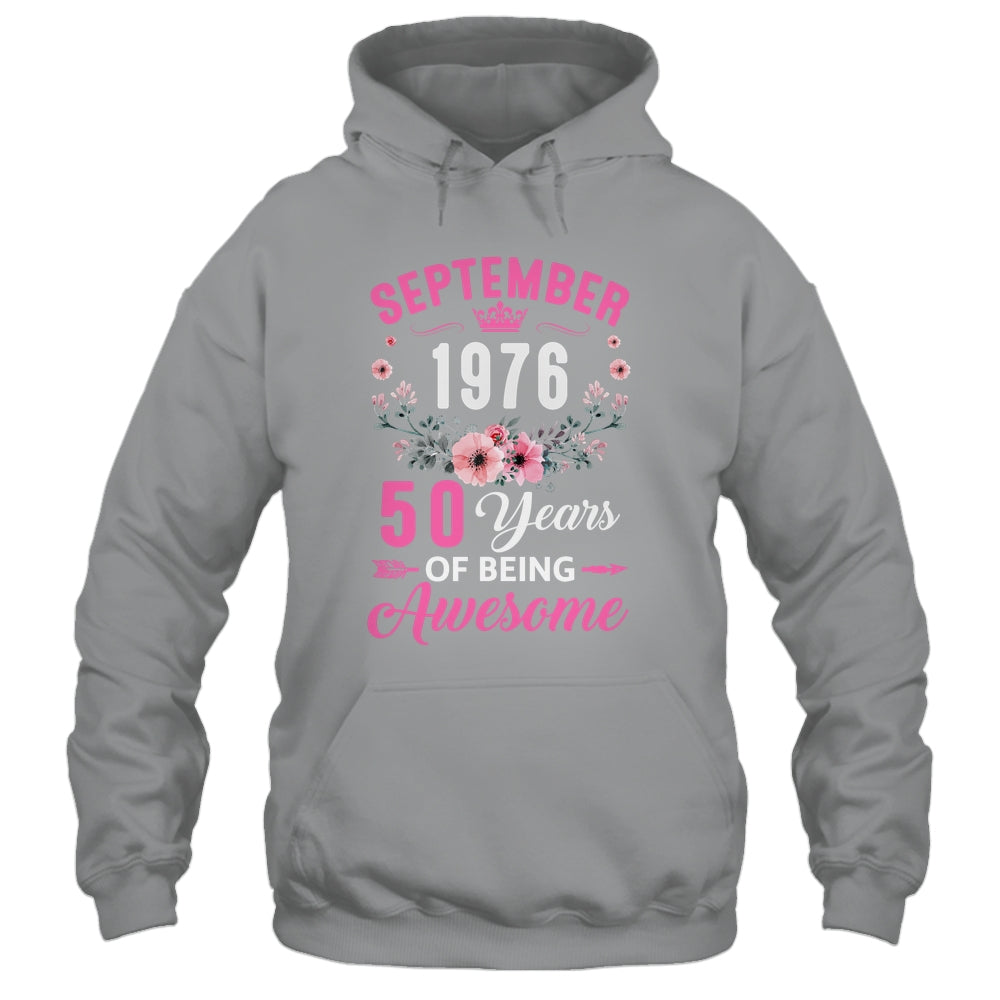 Awesome Since 1976 50 Years Old September 50th Birthday Women Shirt & Tank Top | teecentury