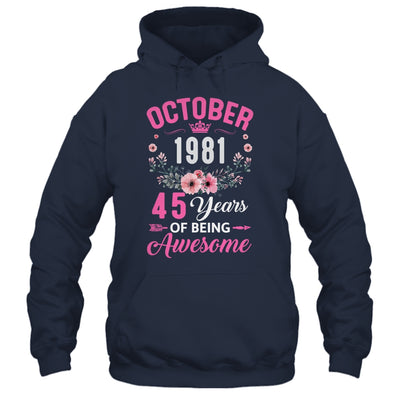Awesome Since 1981 45 Years Old October 45th Birthday Women Shirt & Tank Top | teecentury