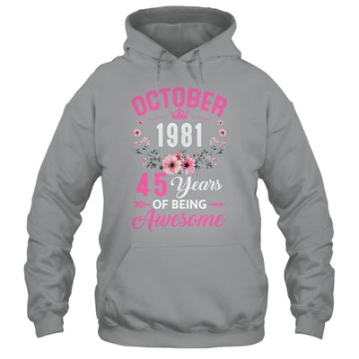 Awesome Since 1981 45 Years Old October 45th Birthday Women Shirt & Tank Top | teecentury