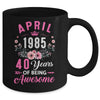 Awesome Since 1985 40 Years Old April 40th Birthday Women Mug | teecentury