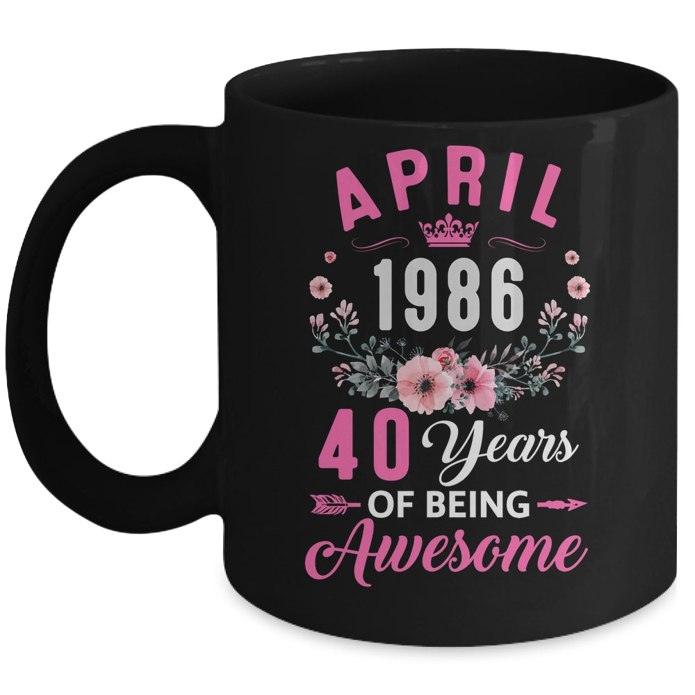 Awesome Since 1986 40 Years Old April 40th Birthday Women Mug | teecentury