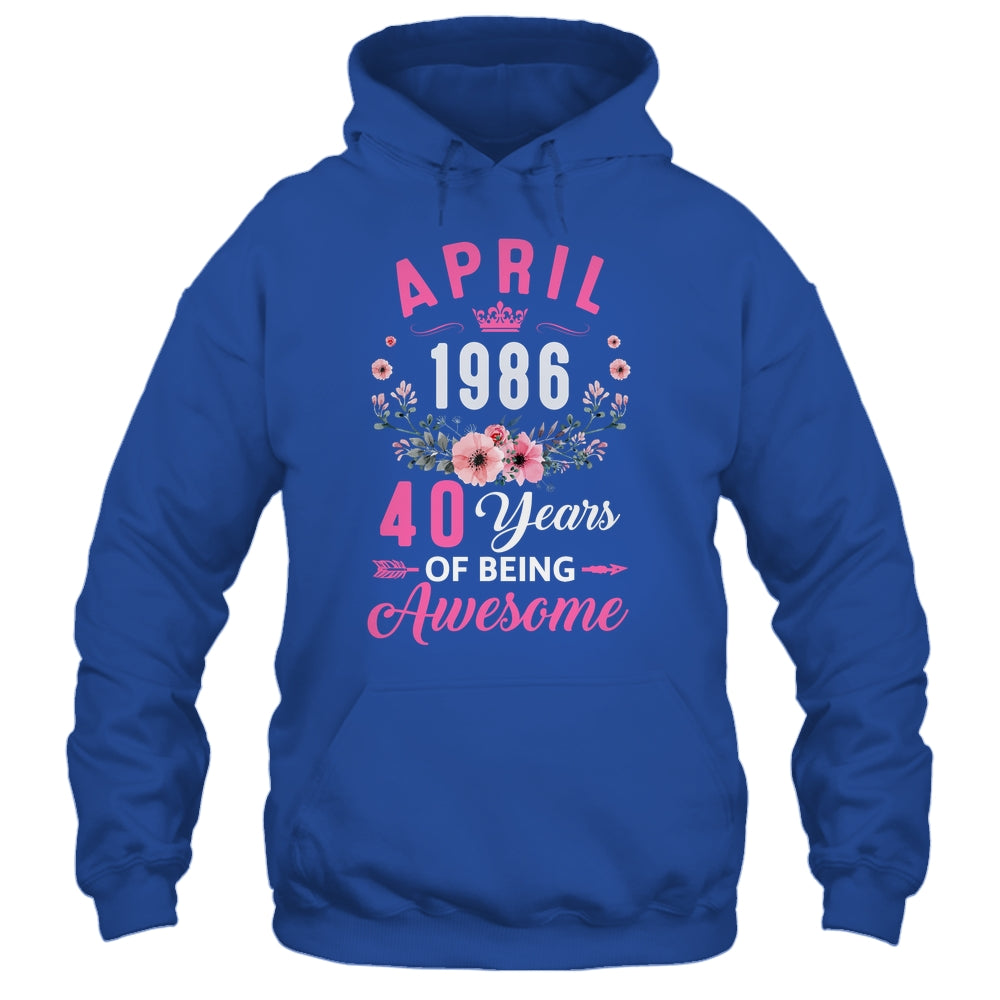Awesome Since 1986 40 Years Old April 40th Birthday Women Shirt & Tank Top | teecentury