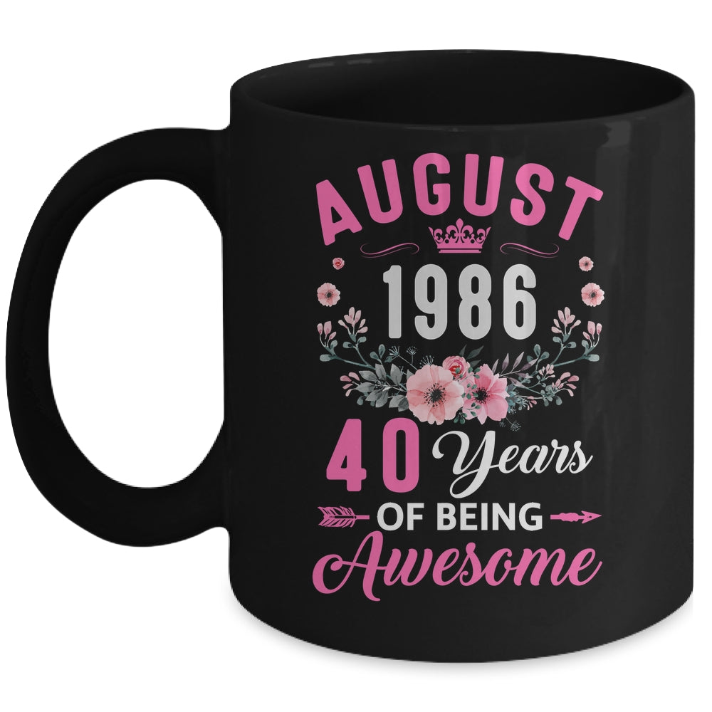Awesome Since 1986 40 Years Old August 40th Birthday Women Mug | teecentury