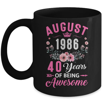 Awesome Since 1986 40 Years Old August 40th Birthday Women Mug | teecentury