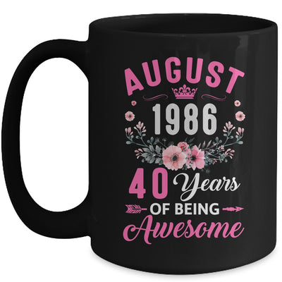 Awesome Since 1986 40 Years Old August 40th Birthday Women Mug | teecentury