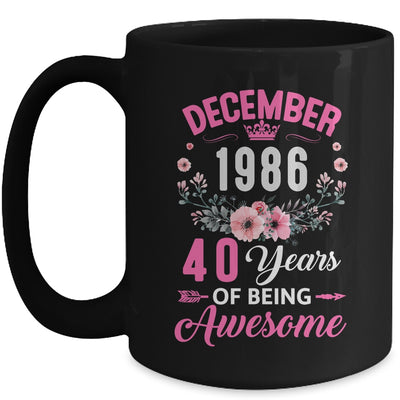 Awesome Since 1986 40 Years Old December 40th Birthday Women Mug | teecentury