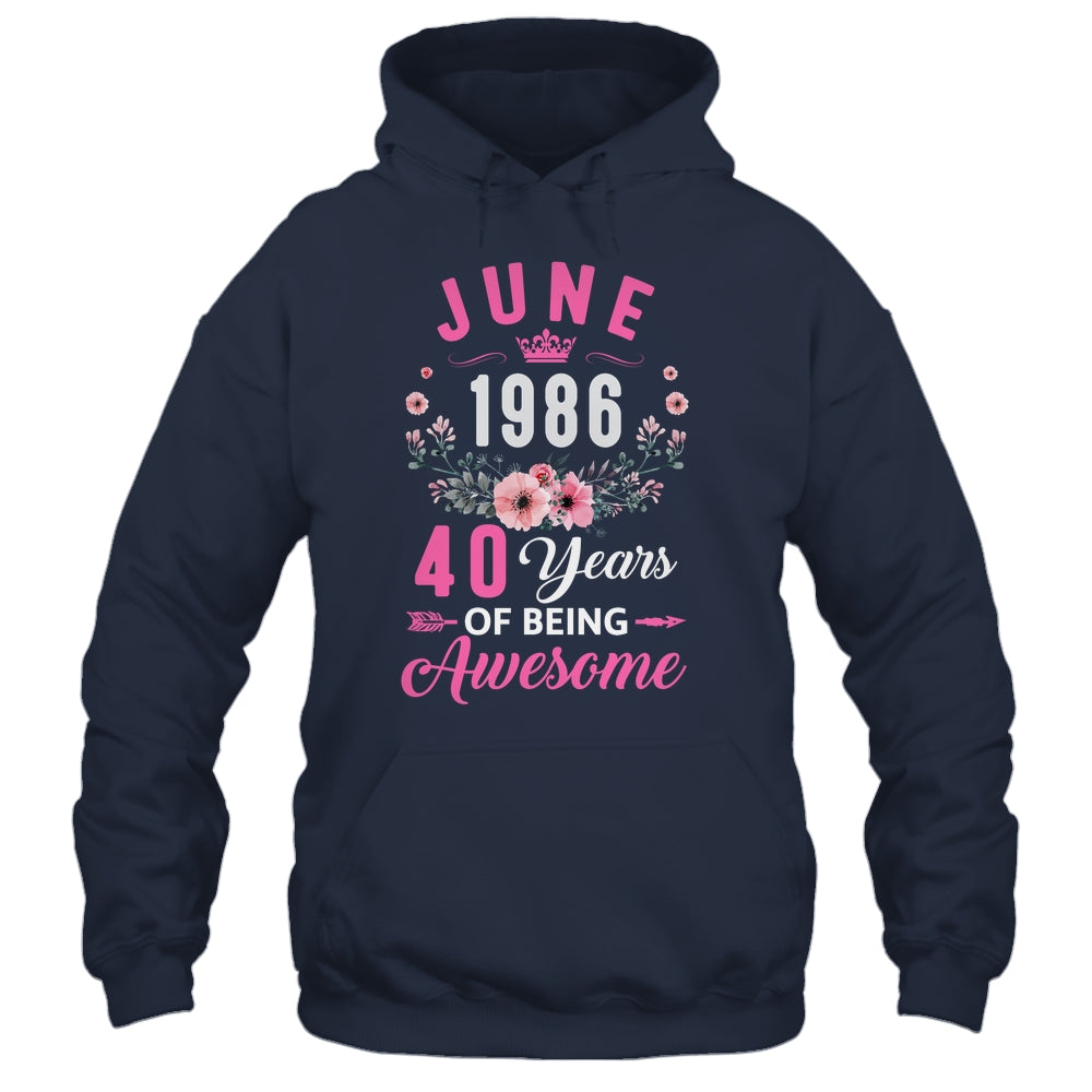 Awesome Since 1986 40 Years Old June 40th Birthday Women Shirt & Tank Top | teecentury