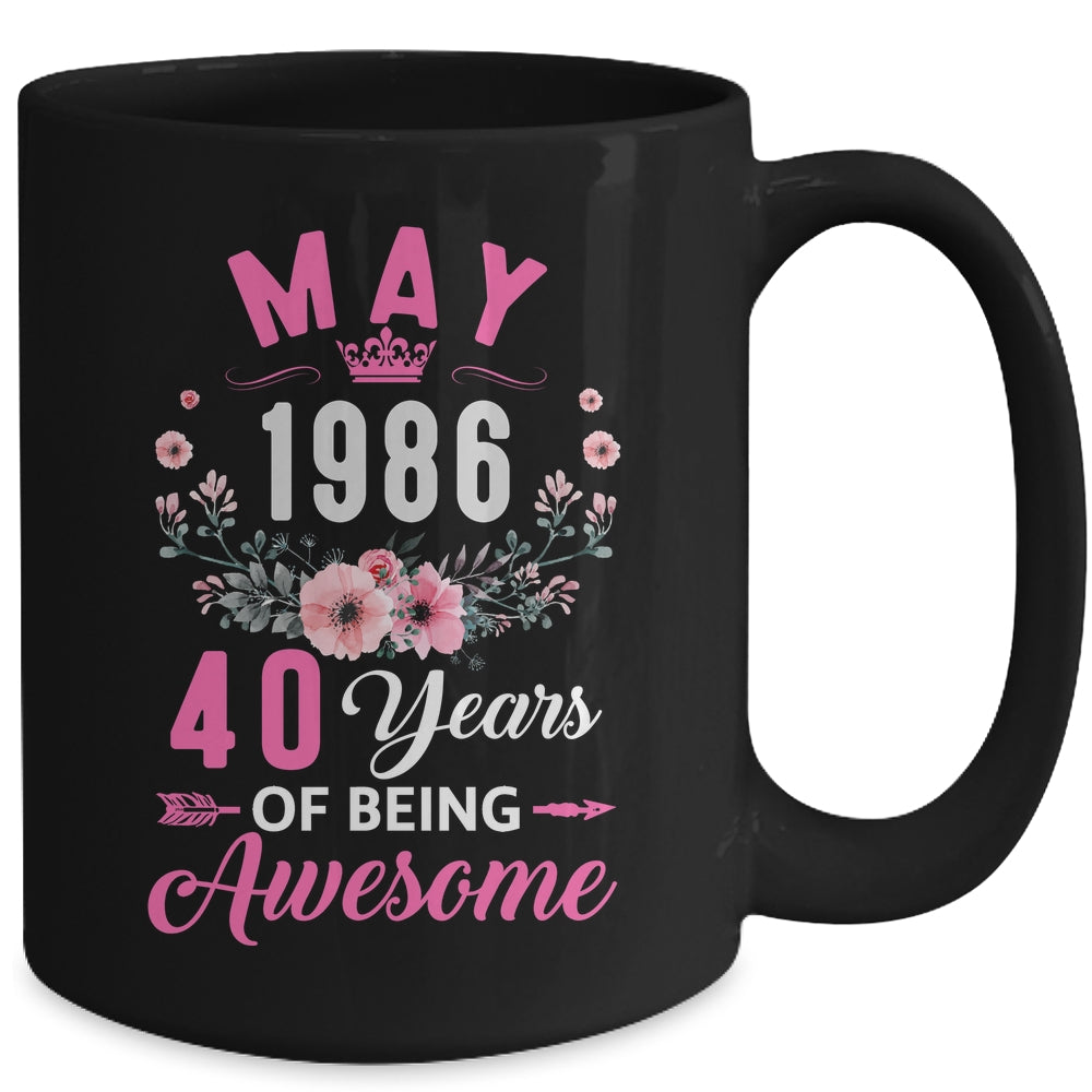 Awesome Since 1986 40 Years Old May 40th Birthday Women Mug | teecentury