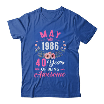 Awesome Since 1986 40 Years Old May 40th Birthday Women Shirt & Tank Top | teecentury