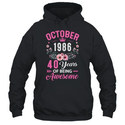 Awesome Since 1986 40 Years Old October 40th Birthday Women Shirt & Tank Top | teecentury