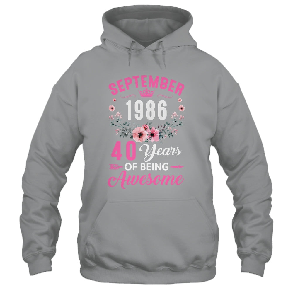 Awesome Since 1986 40 Years Old September 40th Birthday Women Shirt & Tank Top | teecentury
