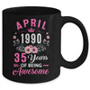 Awesome Since 1990 35 Years Old April 35th Birthday Women Mug | teecentury