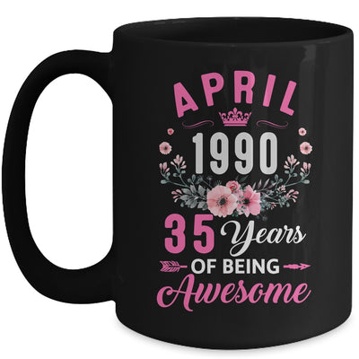 Awesome Since 1990 35 Years Old April 35th Birthday Women Mug | teecentury