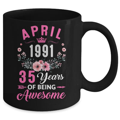 Awesome Since 1991 35 Years Old April 35th Birthday Women Mug | teecentury