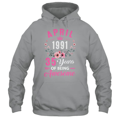 Awesome Since 1991 35 Years Old April 35th Birthday Women Shirt & Tank Top | teecentury