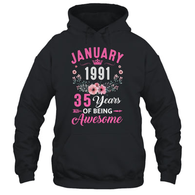 Awesome Since 1991 35 Years Old January 35th Birthday Women Shirt & Tank Top | teecentury