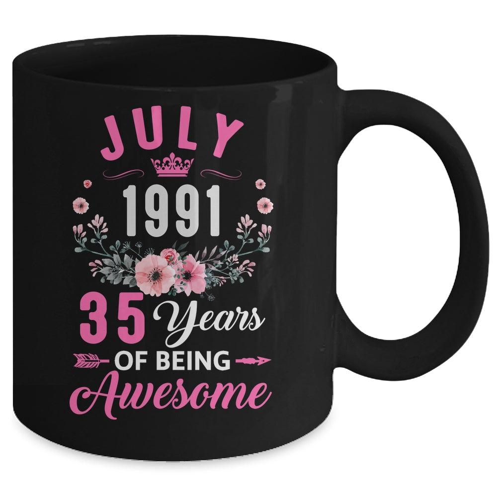 Awesome Since 1991 35 Years Old July 35th Birthday Women Mug | teecentury