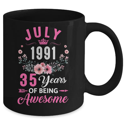 Awesome Since 1991 35 Years Old July 35th Birthday Women Mug | teecentury
