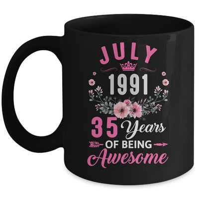 Awesome Since 1991 35 Years Old July 35th Birthday Women Mug | teecentury