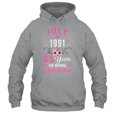 Awesome Since 1991 35 Years Old July 35th Birthday Women Shirt & Tank Top | teecentury