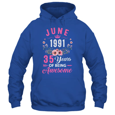 Awesome Since 1991 35 Years Old June 35th Birthday Women Shirt & Tank Top | teecentury