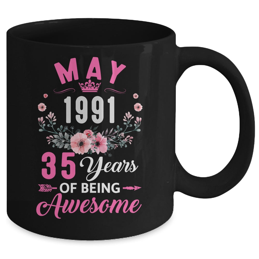 Awesome Since 1991 35 Years Old May 35th Birthday Women Mug | teecentury